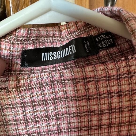 Missguided Over-Sized Button-Up Plaid Shirt - Picture 2 of 6